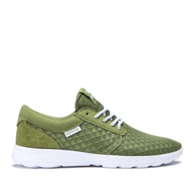 Supra Mens HAMMER RUN Low Top Shoes Moss/white | US-85785